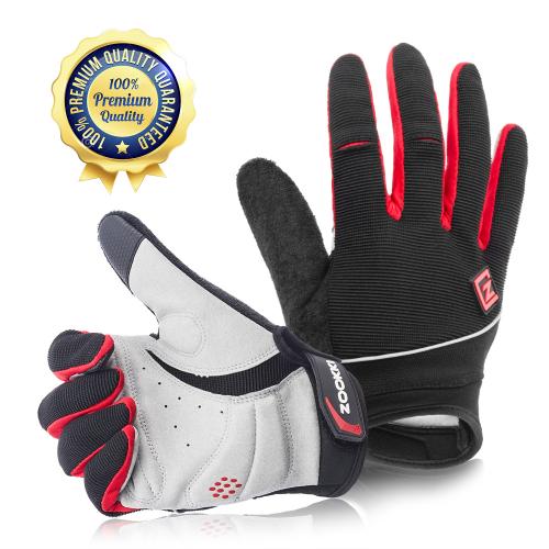 Zookki Full Finger Light Silicone Gel Pad Touch Recognition Cycling Mountain Bike Road Racing Men/Women Gloves